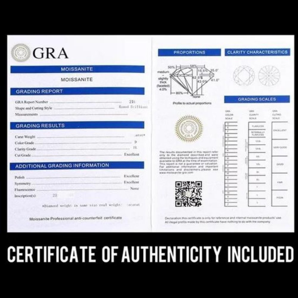 Certified 2ct. t.w. Moissanite Diamond Dangle Drop Earrings NEW - Picture 10 of 11